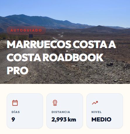 Imagen propia de Roadbook PRO asociada al viaje Marruecos Costa a Costa.